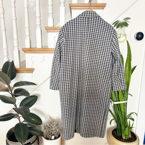 4th & Reckless Houndstooth Oversized Coat Longline Overcoat Jacket Size M - Picture 5 of 7